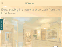 Tablet Screenshot of hotel-paris-bosquet.com